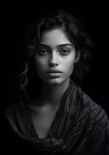 Black and white portrait